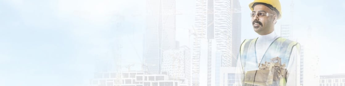 A worker in a yellow hat