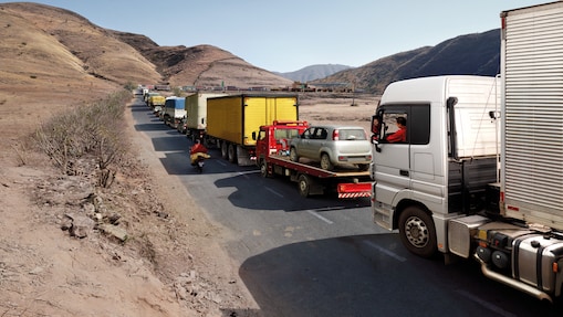 truck driver driving on empty road