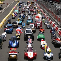 Vehicles at Shell Eco-Marathon in Manila, Philippines
