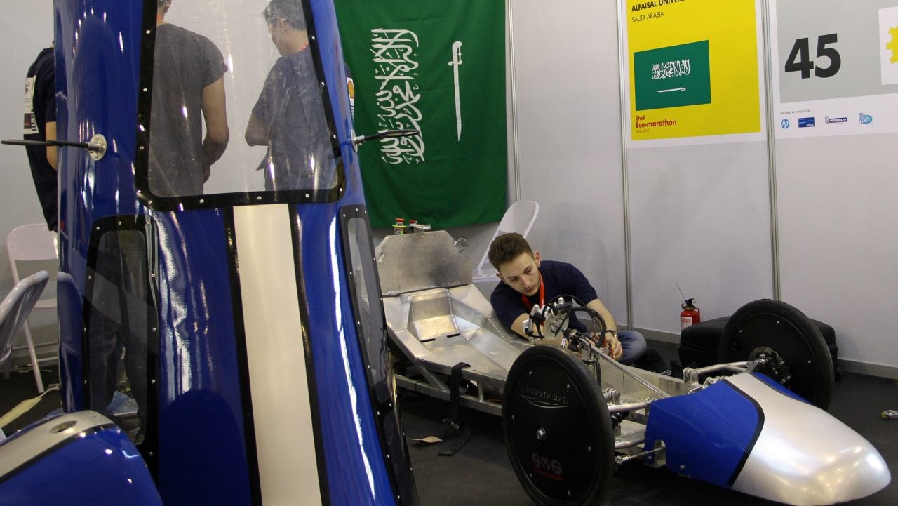 Team Alfaisal from Alfaisal University at work on the Faith prototype