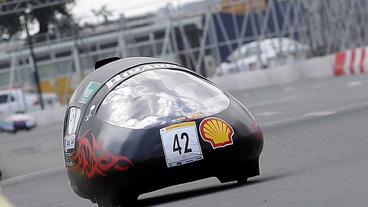 The Riyadh1 Prototype, competing for team KSUEcoCar from King Saud University, Saudi Arabia during day three 2015