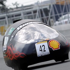 The Riyadh1 Prototype, competing for team KSUEcoCar from King Saud University, Saudi Arabia during day three 2015