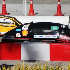 The Riyadh1 Prototype, competing for team KSUEcoCar from King Saud University, Saudi Arabia in race