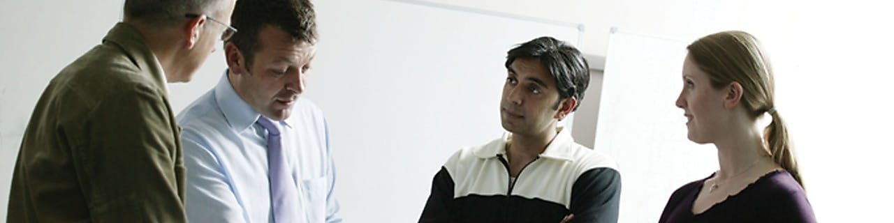 Group of people doing discussion