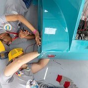 KFU team from King Faisal University, Saudi Arabia, competing in the Battery Electric-Urban Concept category