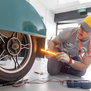 KFU team preparing competing vehicle to the race