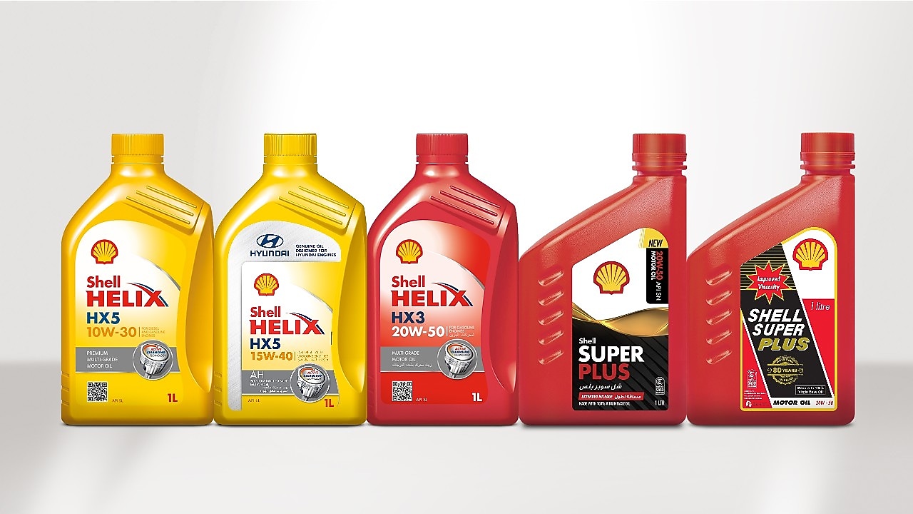 Two bottle of Shell Helix Mineral Motor Oils