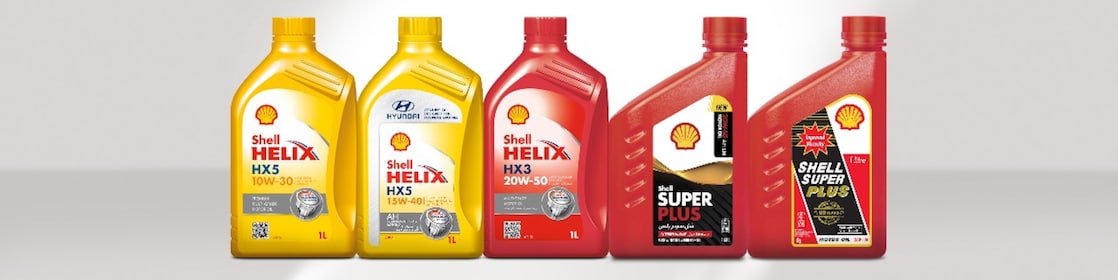 Shell Helix Mineral Motor Oils range