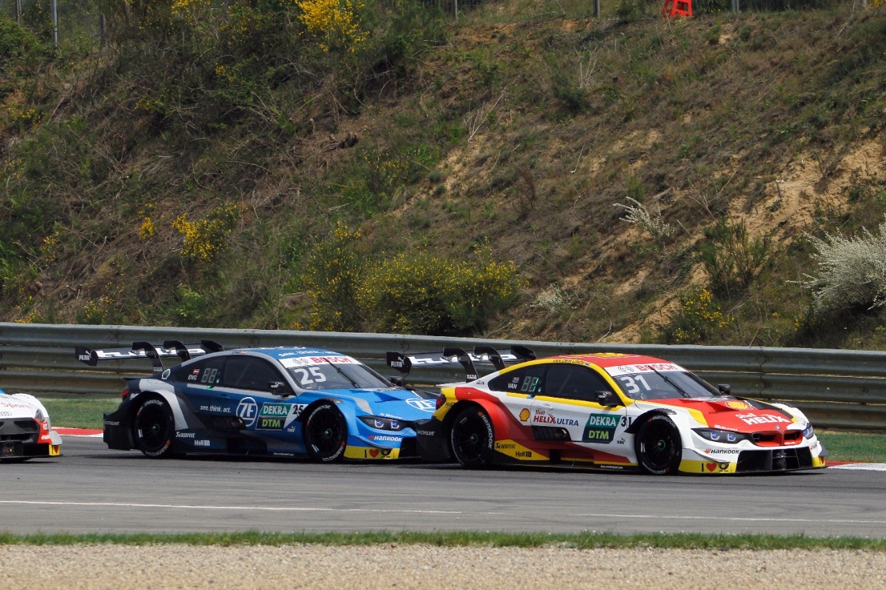 Sheldon closely followed by another BMW driver in Zolder