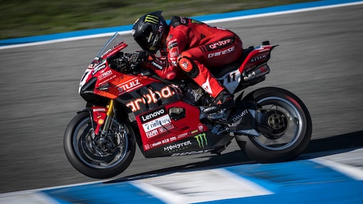 Ducati motorcycle on track